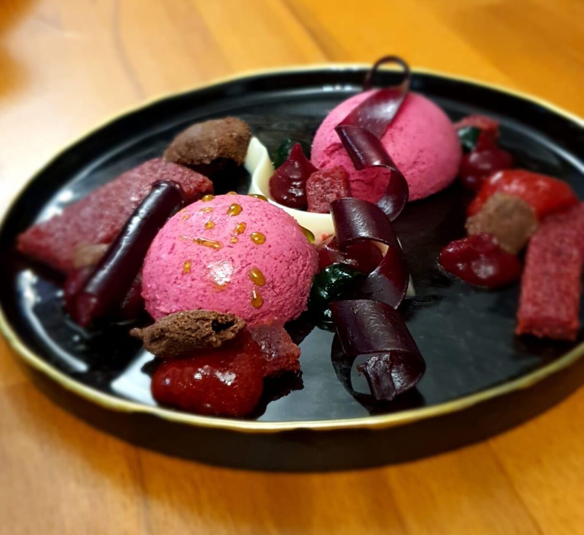 Raspberry Leather with Chocolate and Beetroot